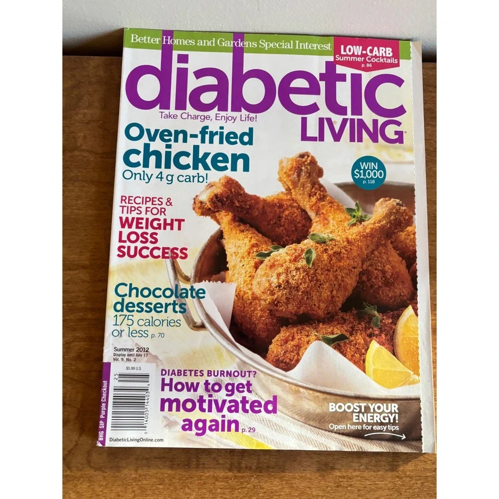 Diabetic Living Magazine Lot 2012 Better Homes and Gardens Diabetes Recipes 8 pc